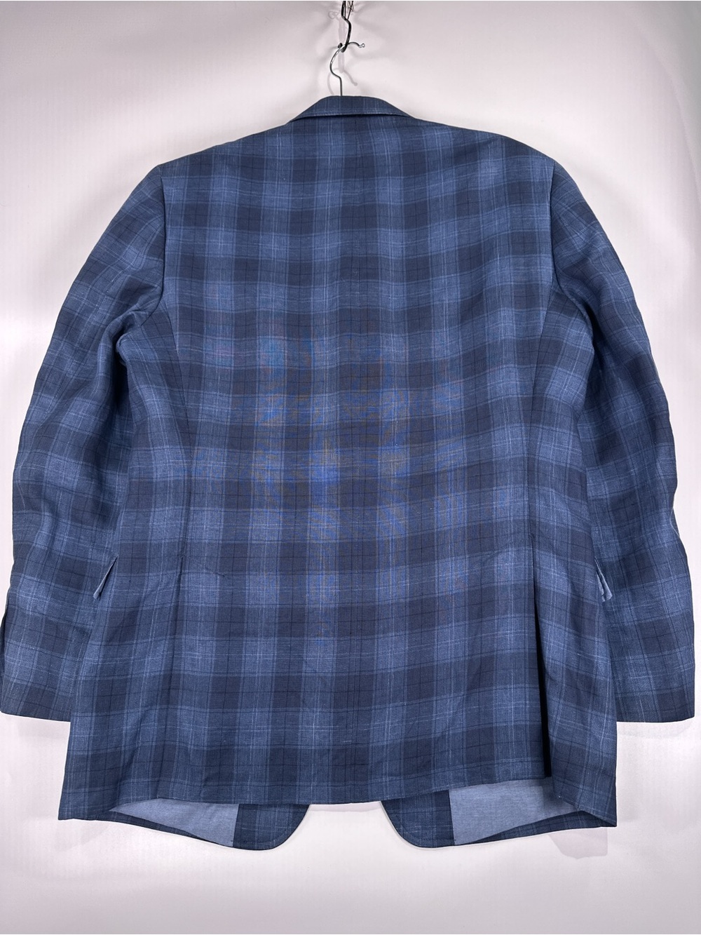 Lauren Ralph Lauren Men's Linen Plaid Blazer Sport Coat Blue 38R - Picture 3 of 13